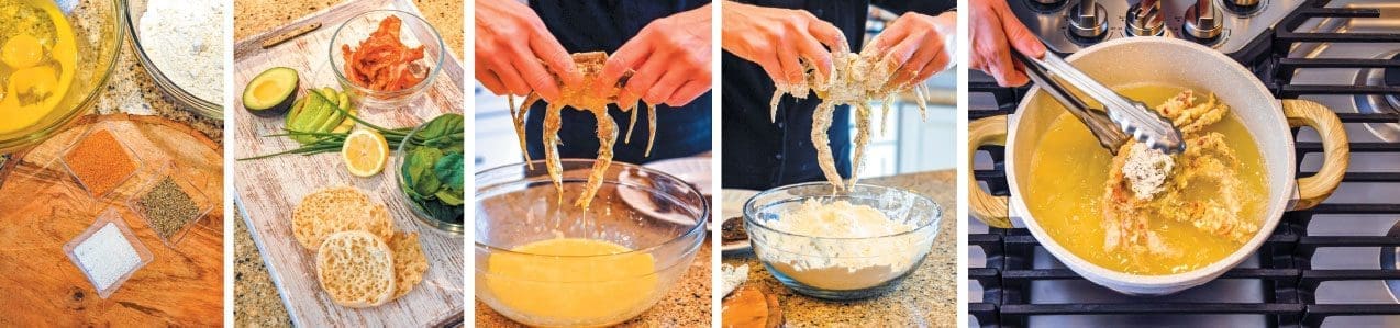 soft shell crab benedicts. Photos by Kathy Keeney
