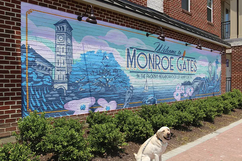 monroe gates welcome mural