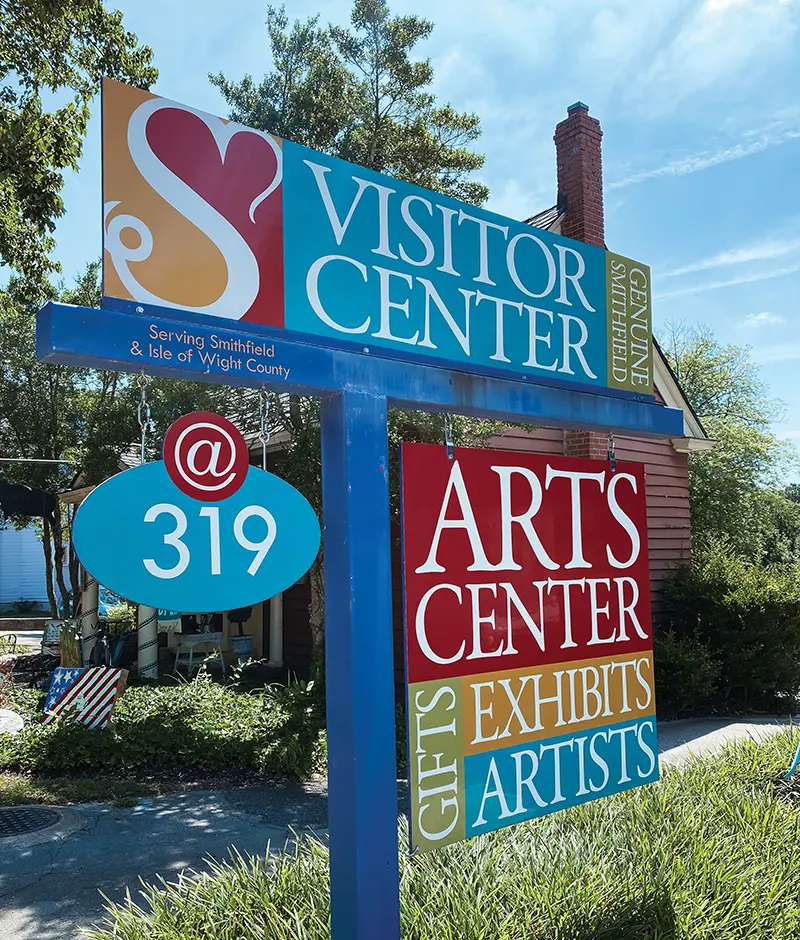 suffolk visitors center sign