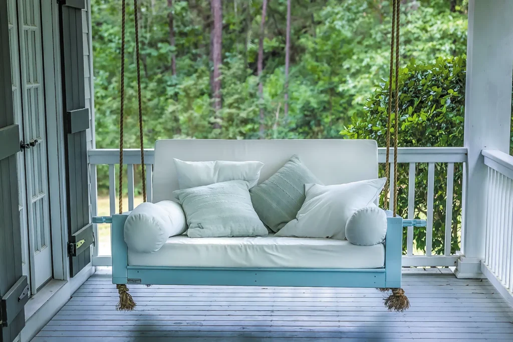 swing on porch