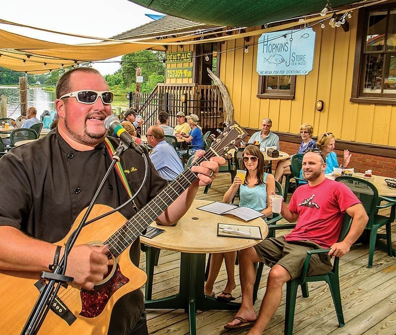 Live music by Johnny Mo on the deck at Mallards.