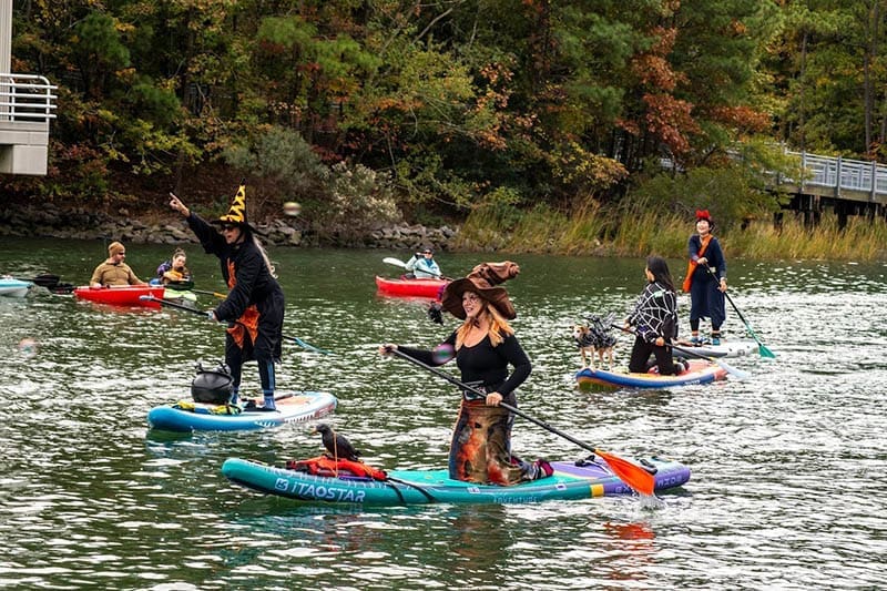 CoVa Paddlers present the Witches & Warlocks on the Water. Photo by Dave Uhrin.