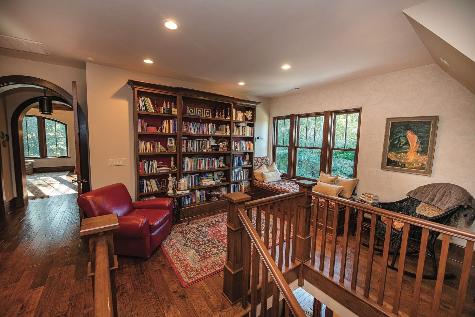 stairs and bookcase