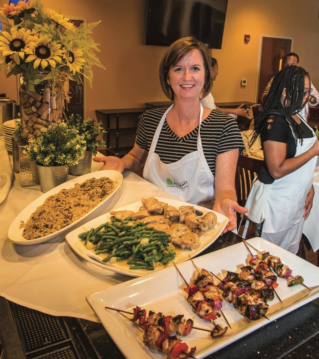 meal at CIV cooking class
