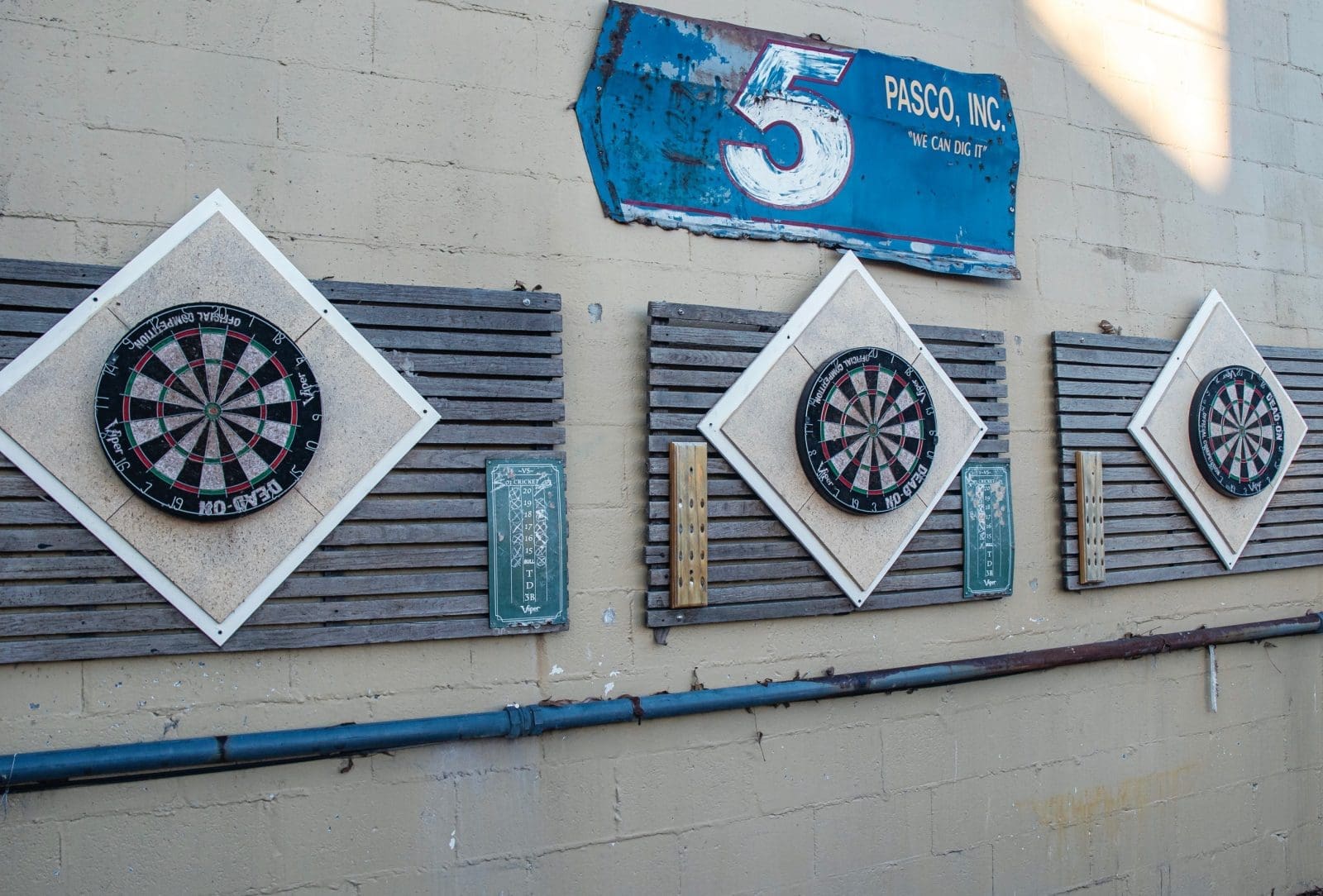 darts at Hank's Filling Station