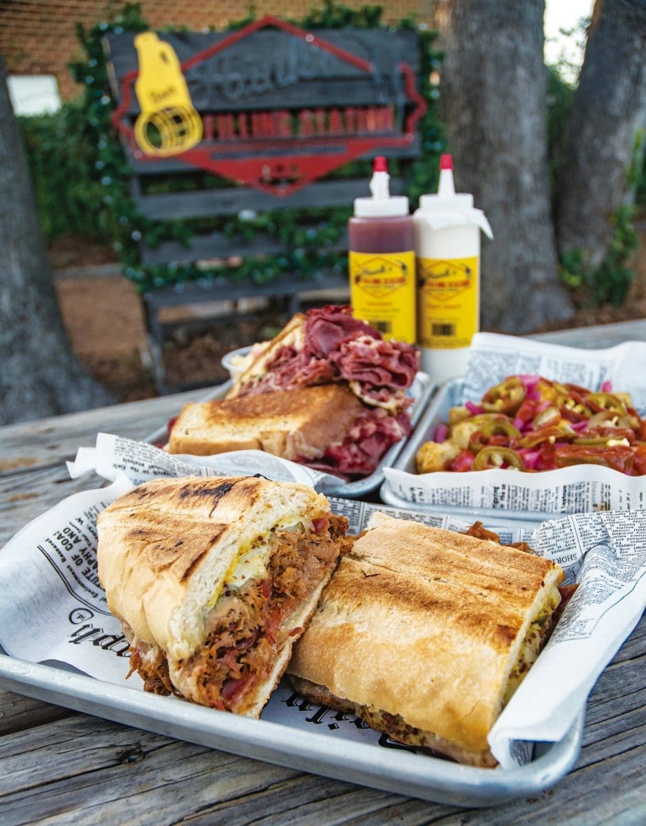 food at Hank's Filling Station