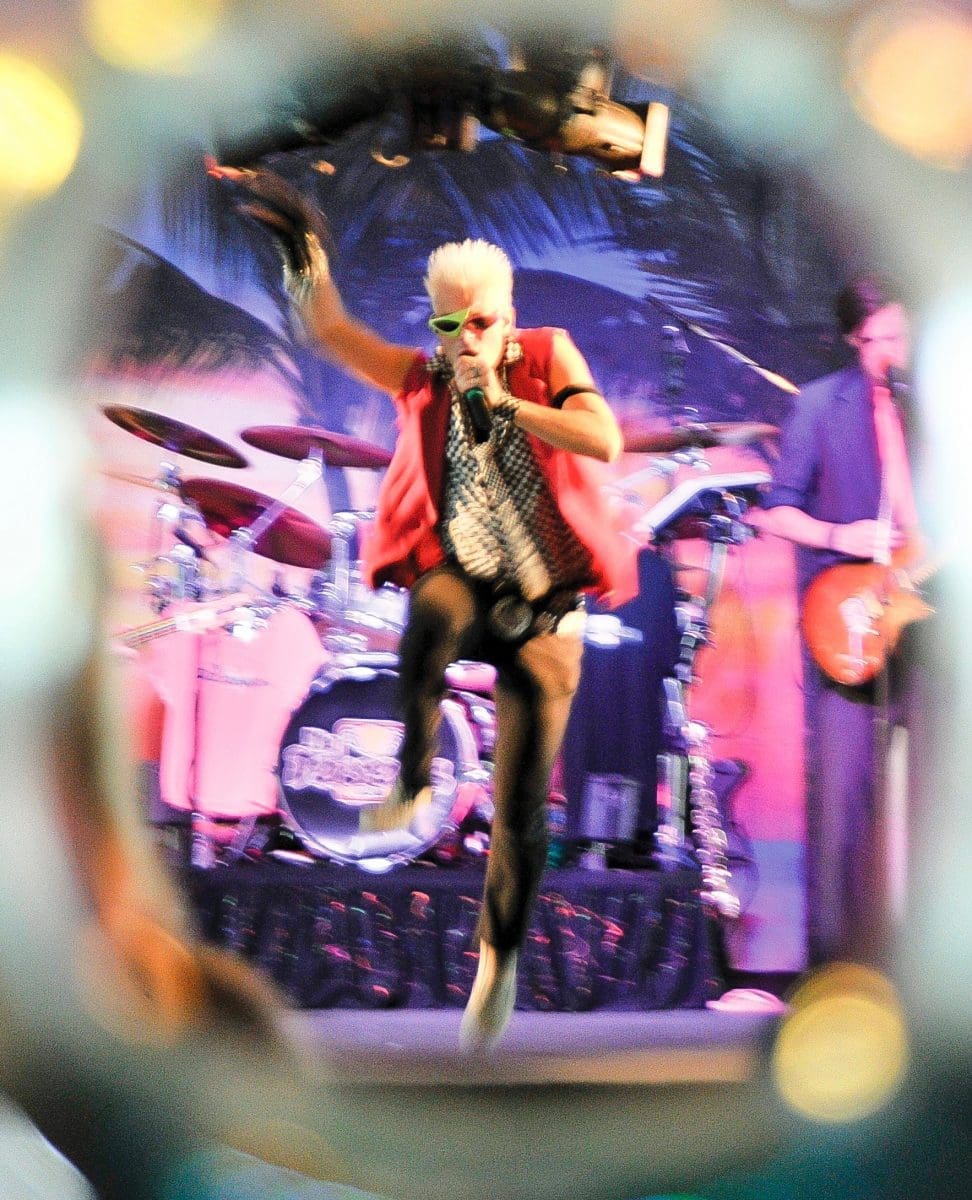 Windle McFly performing with The Deloreans