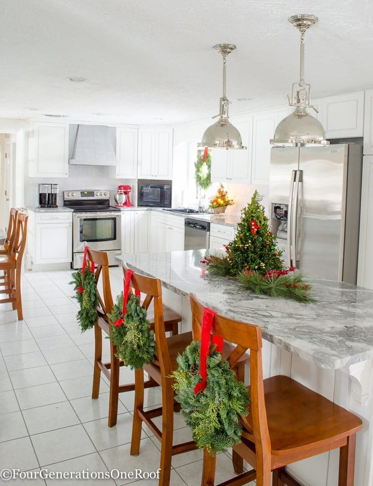 Chairbacks, Kitchen, wreath holiday home decorations, ideas
