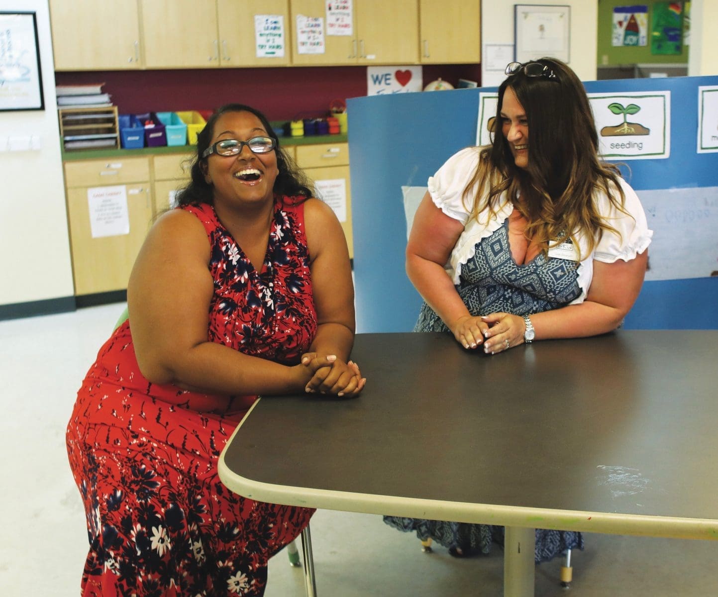 Tasha Wagner with her case manager Lisa Ellsworth. Photo by Angela Douglas