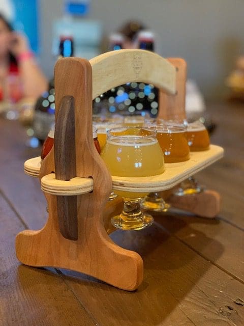 New Realm Brewing beer flight