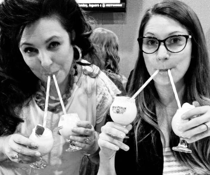 enjoying milkshakes at New Realm Brewing
