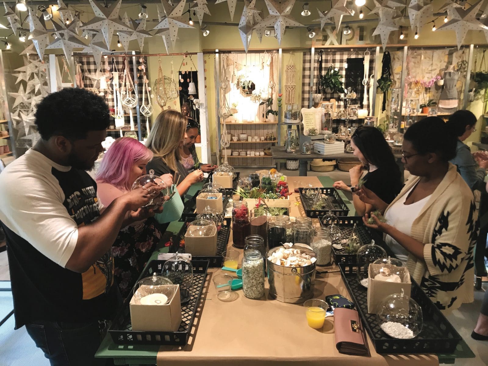 Hinterland Trading, Tipsy Terrarium workshop