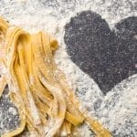 the homemade pasta and heart